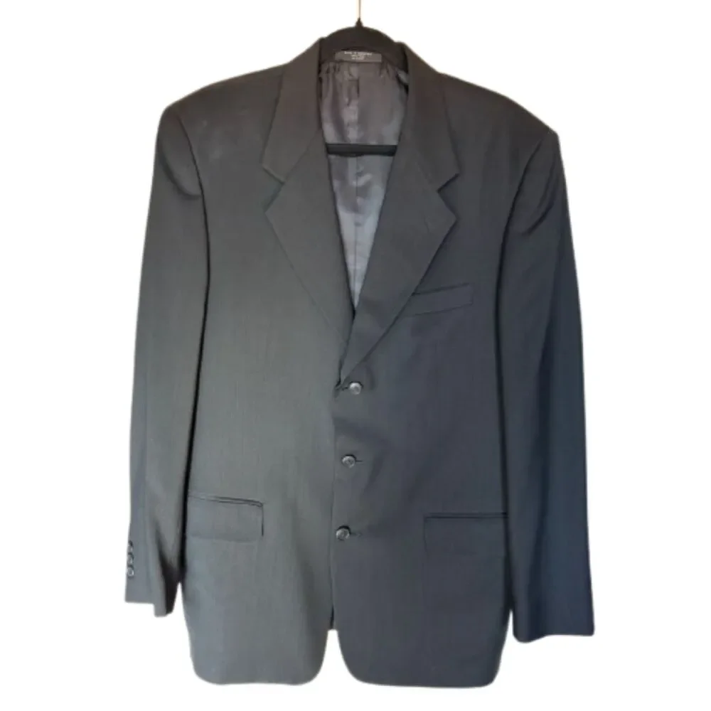 Antonio Panelli Signature Collection Men's Black 100% Wool Suit Jacket 40R Italy